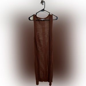 Brown vest cardigan